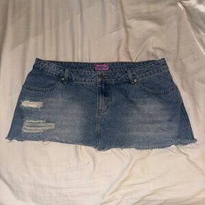Edikted Mini Denim Jean Skirt